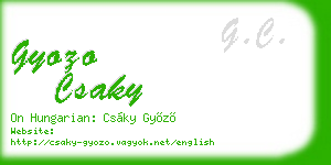 gyozo csaky business card