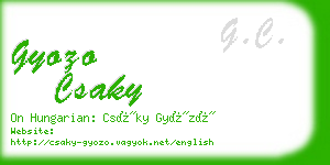 gyozo csaky business card
